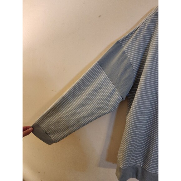 Splendid Women’s XXL Green Striped Button Front Henley Lounge Long Sleeve Top - Picture 2 of 9